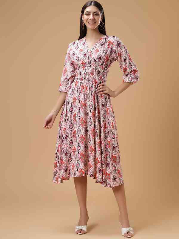 Bc800d7f C44c 4e67 B7d3 3711642e355a1717806629403BaniWomenFloralPrintLivaFitFlareMidiDress1